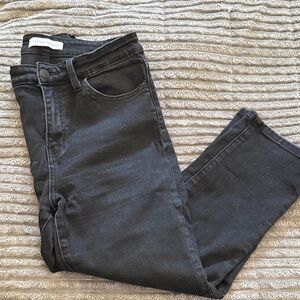 Flying Monkey High Rise Straight Leg Black Jeans
